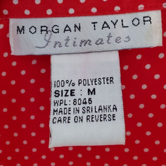 Morgan Taylor Intimates Bright Red Silky Robe. Size M - Picture 5 of 9